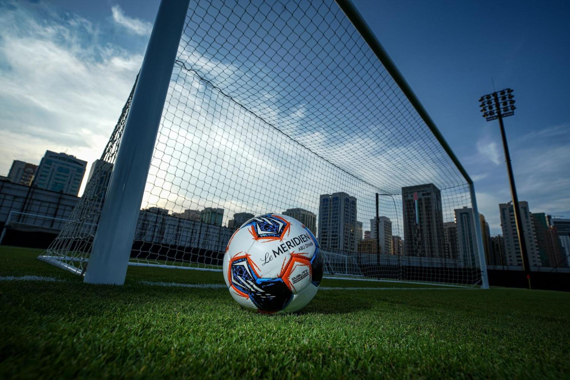 Le Meridien Abu Dhabi Esterno foto A football in front of a goal